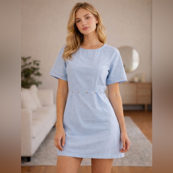 Dresses & Skirts - Striped Snap button mini dress